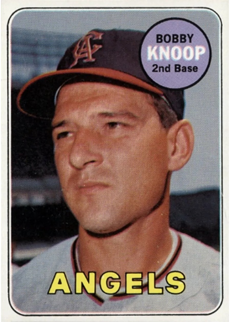1969 Topps #445 Bobby Knoop, California Angels