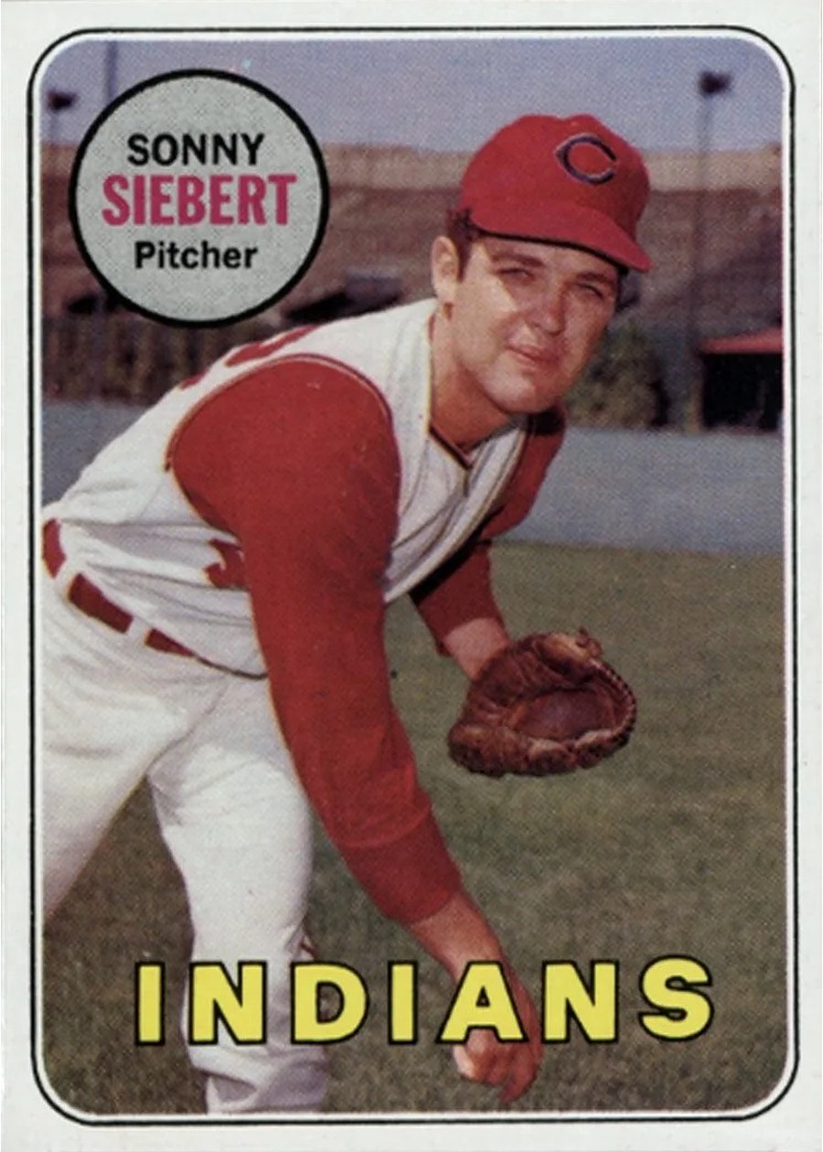 1969 Topps #455 Sonny Siebert, Cleveland Indians