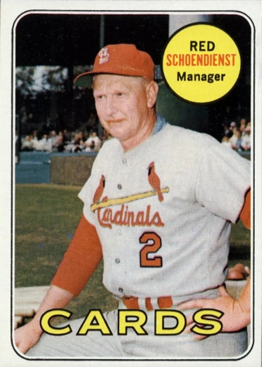1969 Topps #462 Red Schoendienst, St. Louis Cardinals