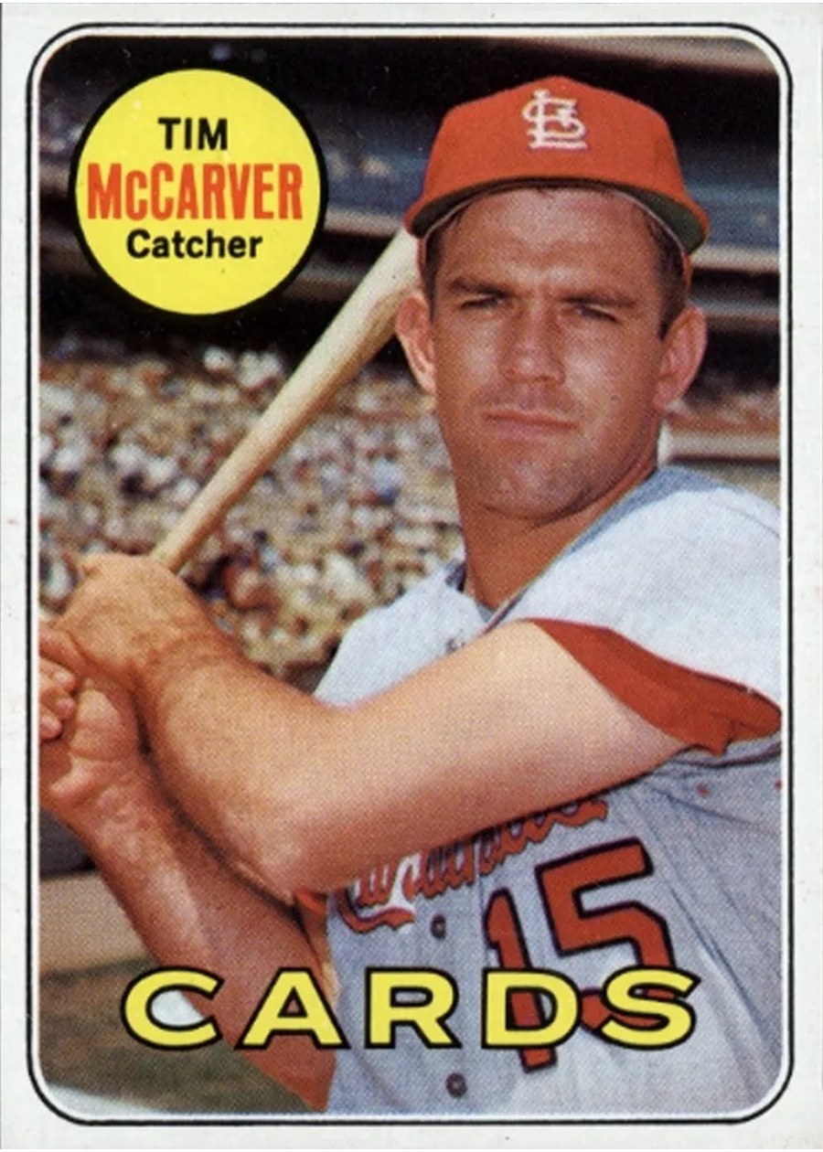 1969 Topps #475 Tim McCarver, St. Louis Cardinals
