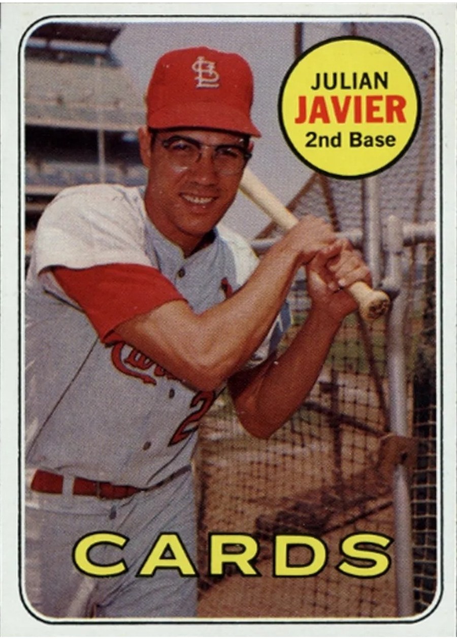1969 Topps #497 Julian Javier, St. Louis Cardinals