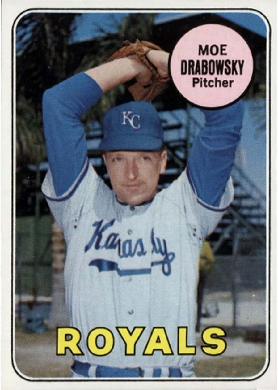 1969 Topps #508 Moe Drabowsky, Kansas City Royals