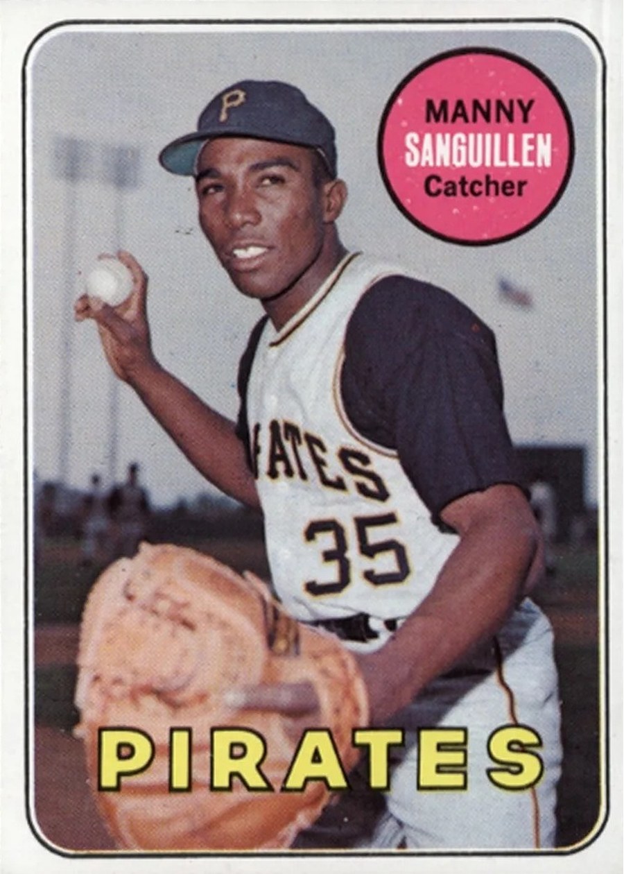 1969 Topps #509 Manny Sanguillen, Pittsburgh Pirates