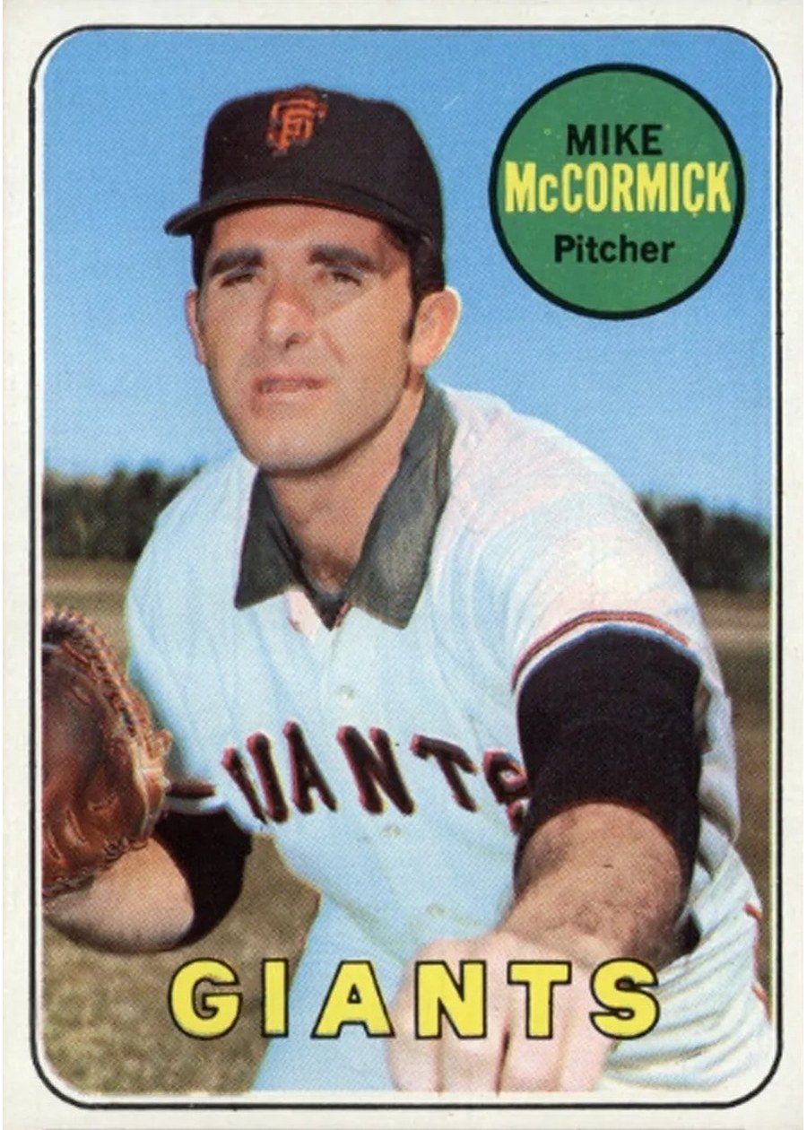 1969 Topps #517 Mike McCormick, San Francisco Giants