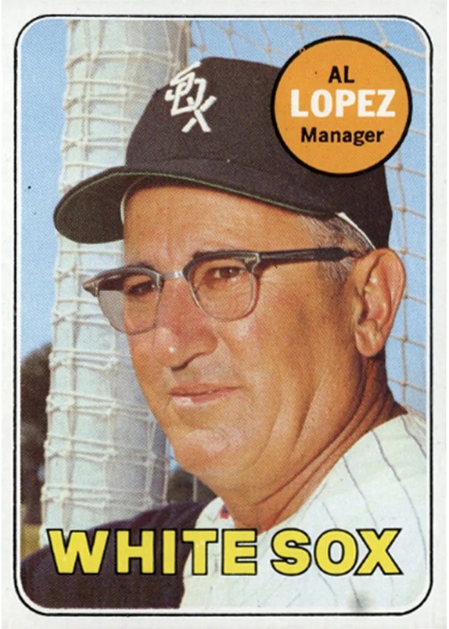 1969 Topps #527 Al Lopez, Chicago White Sox