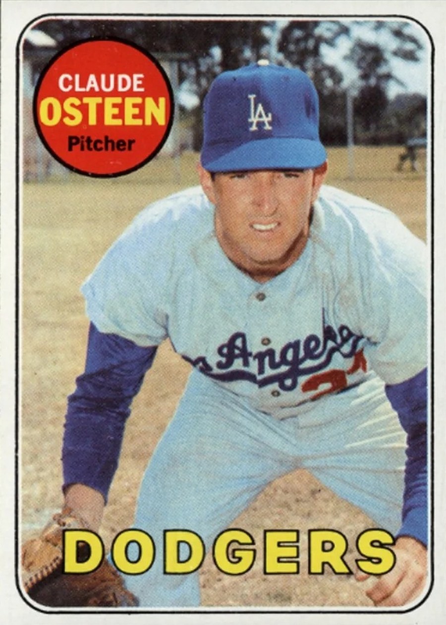 1969 Topps #528 Claude Osteen, Los Angeles Dodgers
