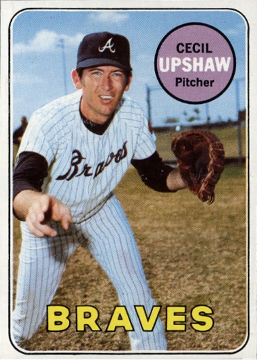 1969 Topps #568 Cecil Upshaw, Atlanta Braves