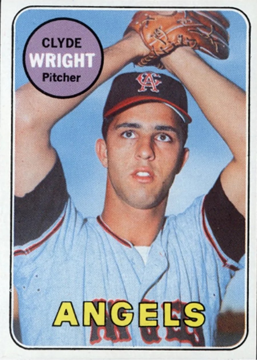 1969 Topps #583 Clyde Wright, California Angels