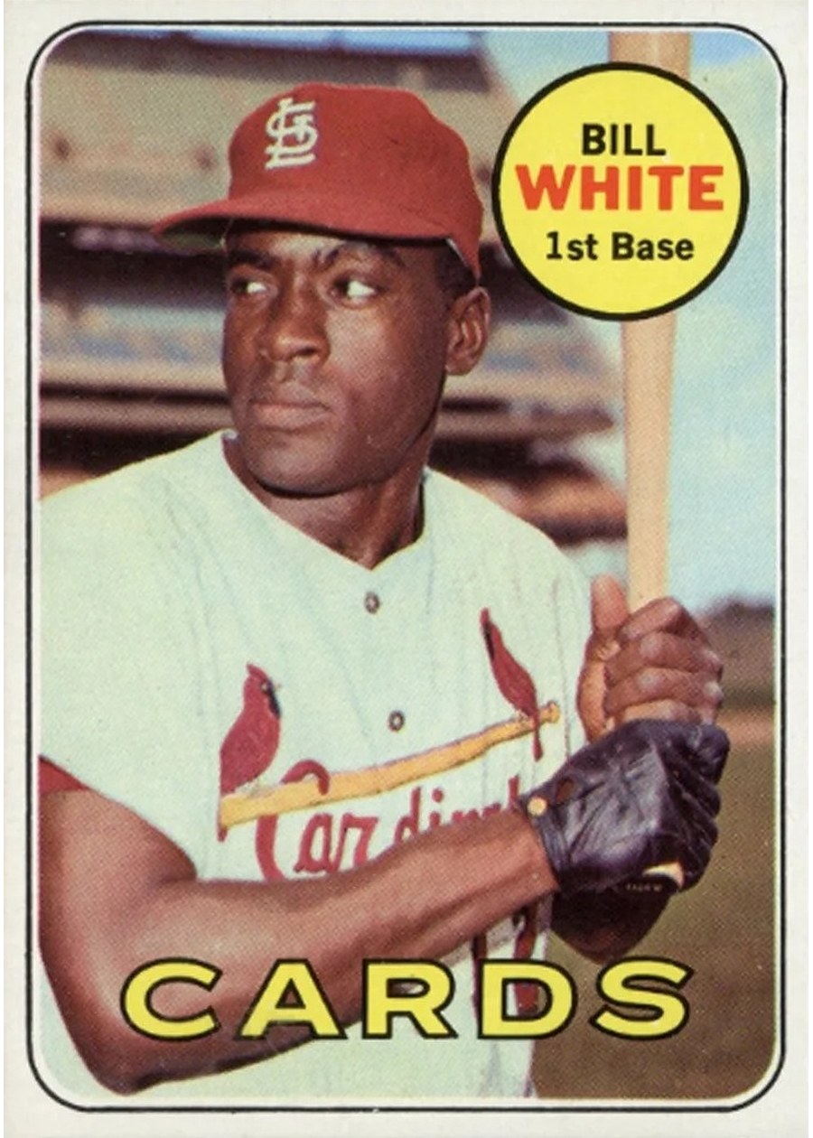 1969 Topps #588 Bill White, St. Louis Cardinals