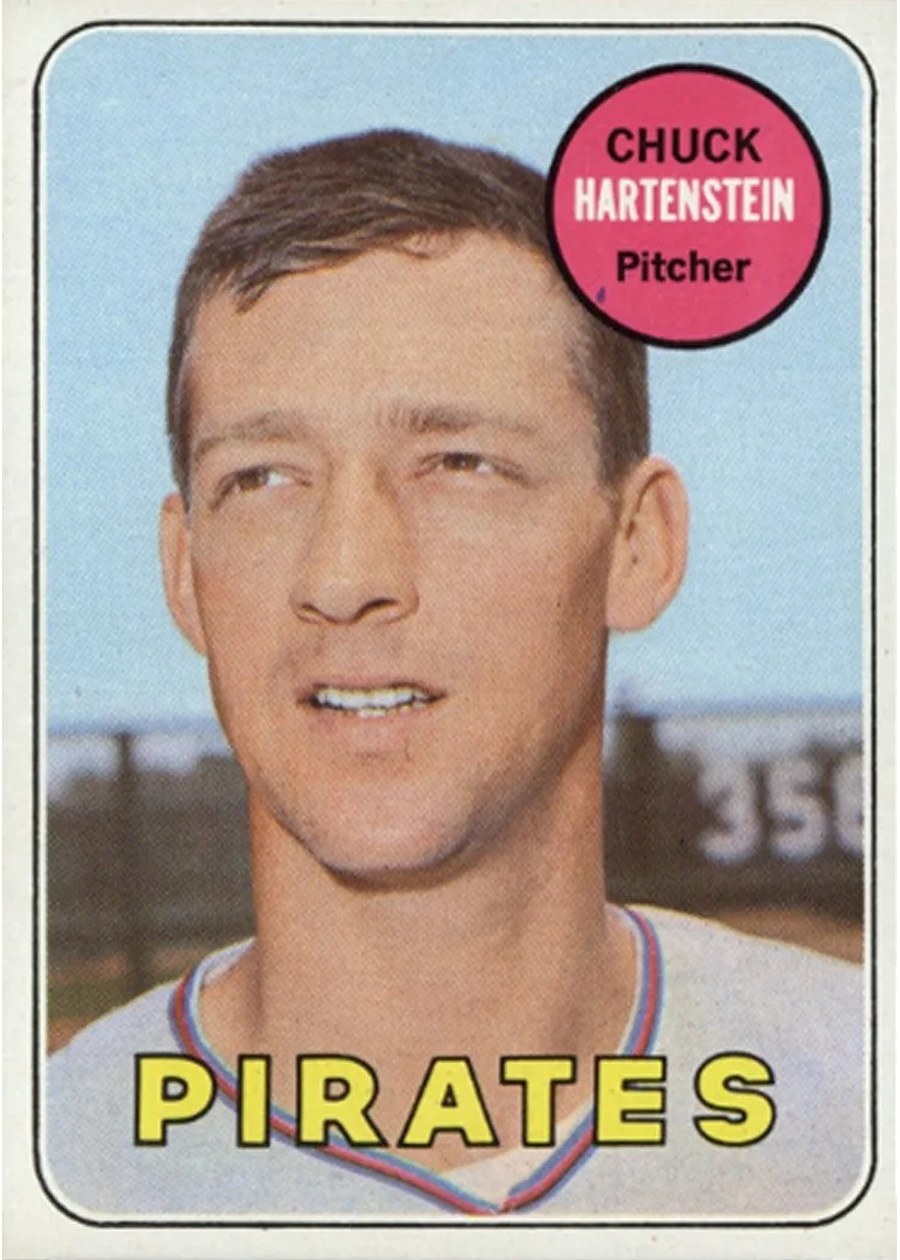 1969 Topps #596 Chuck Hartenstein, Pittsburgh Pirates