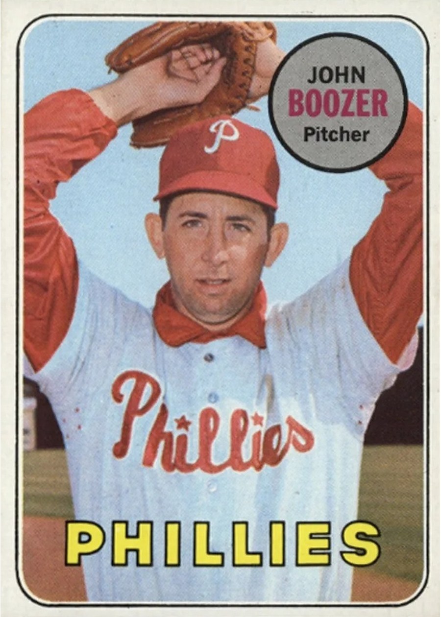 1969 Topps #599 John Boozer, Philadelphia Phillies