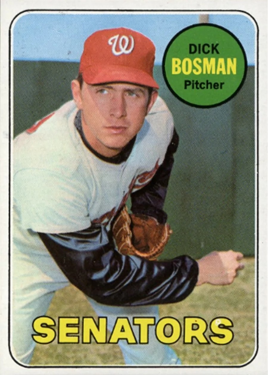 1969 Topps #607 Dick Bosman, Washington Senators