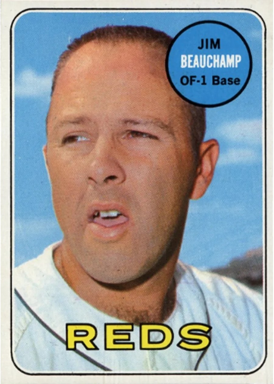 1969 Topps #613 Jim Beauchamp, Cincinnati Reds