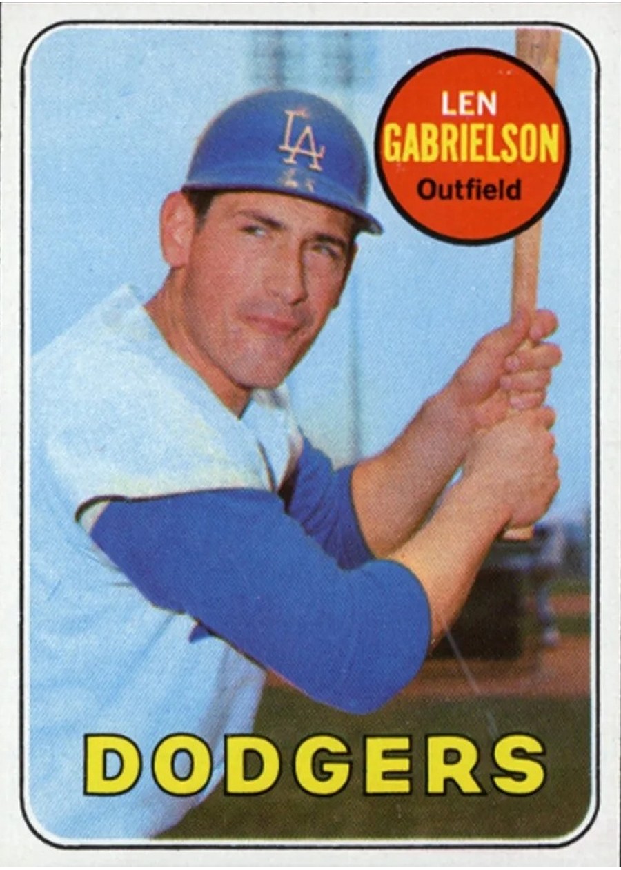 1969 Topps #615 Len Gabrielson, Los Angeles Dodgers