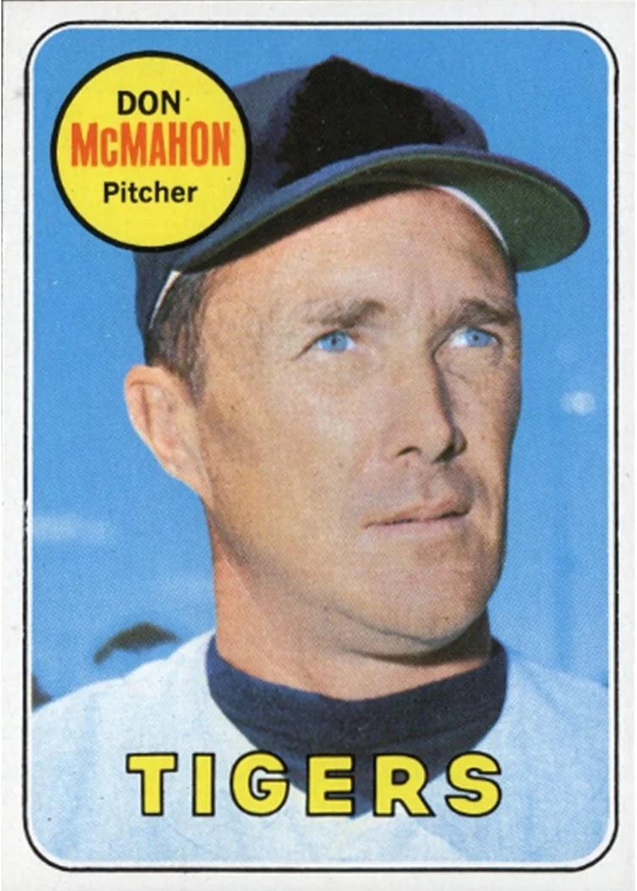 1969 Topps #616 Don McMahon, Detroit Tigers