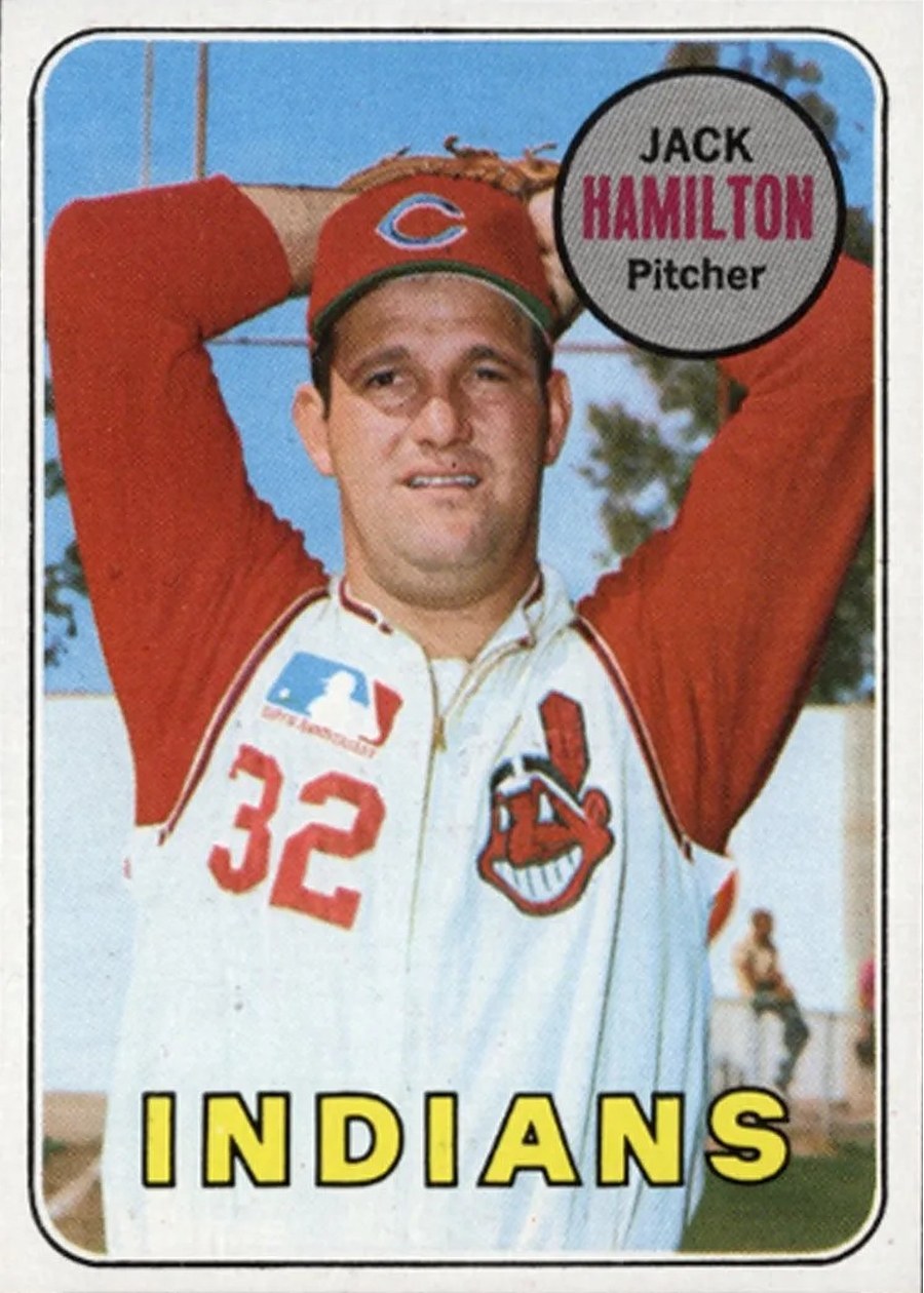 1969 Topps #629 Jack Hamilton, Cleveland Indians