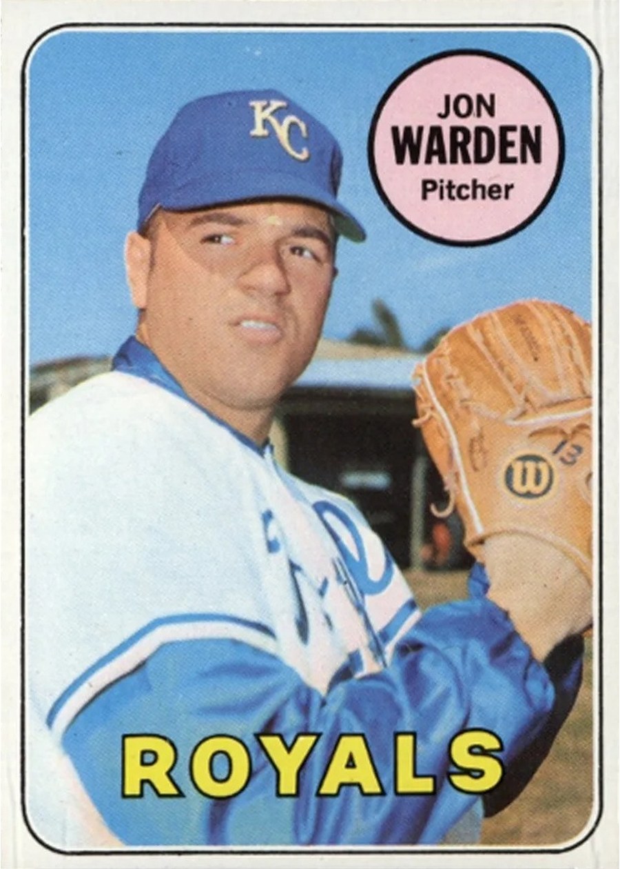 1969 Topps #632 Jon Warden, Kansas City Royals