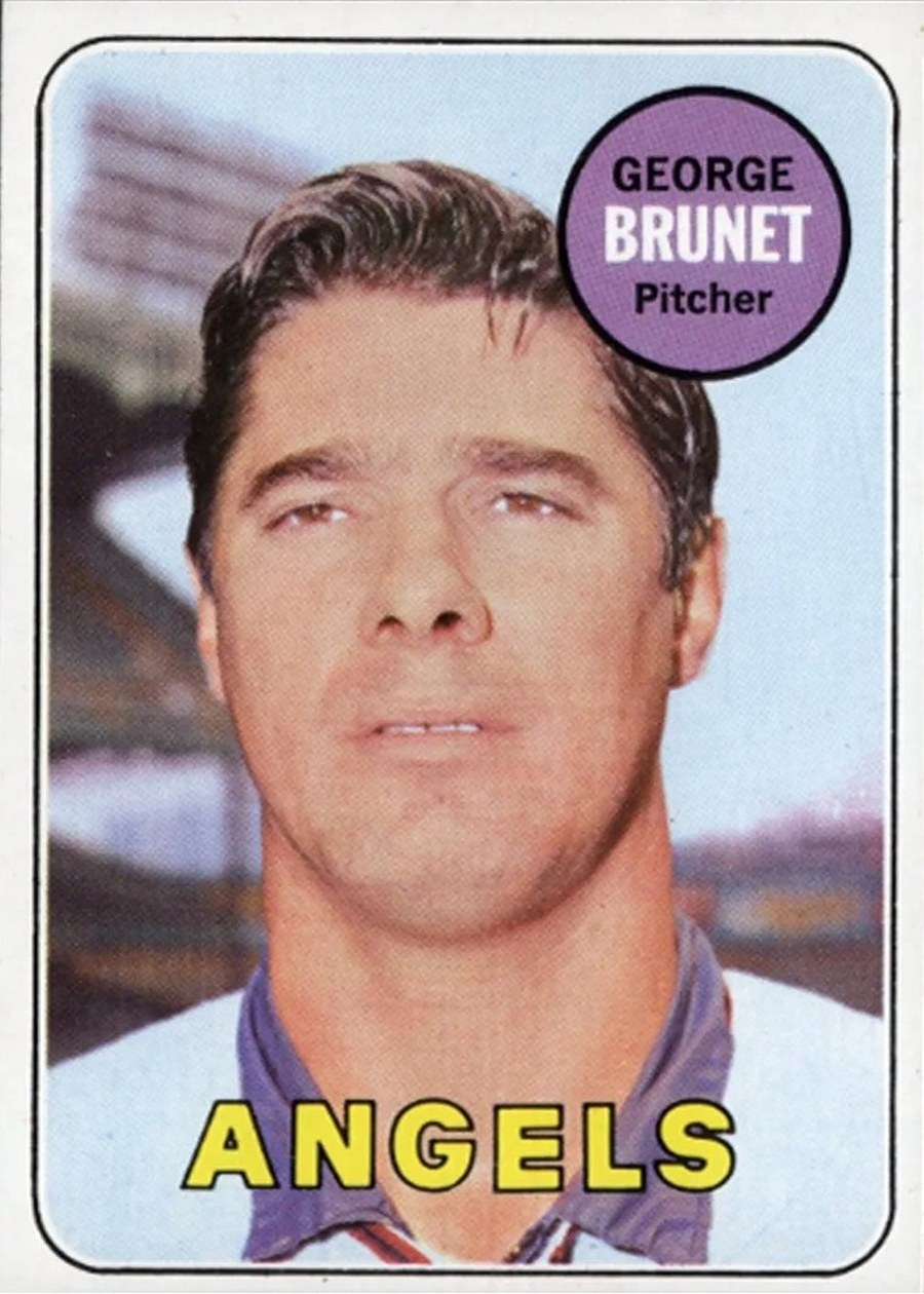 1969 Topps #645 George Brunet, California Angels