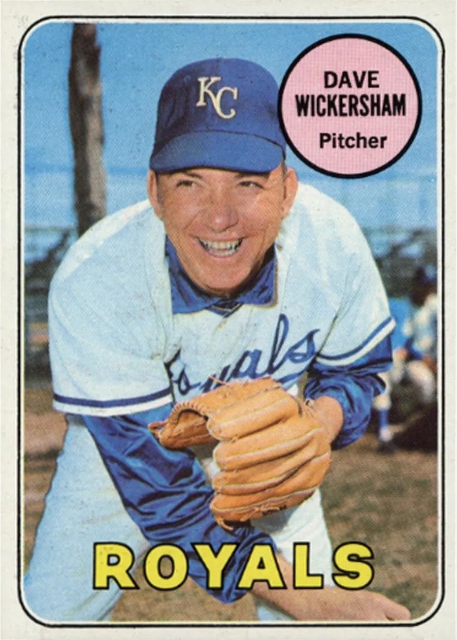 1969 Topps #647 Dave Wickersham, Kansas City Royals