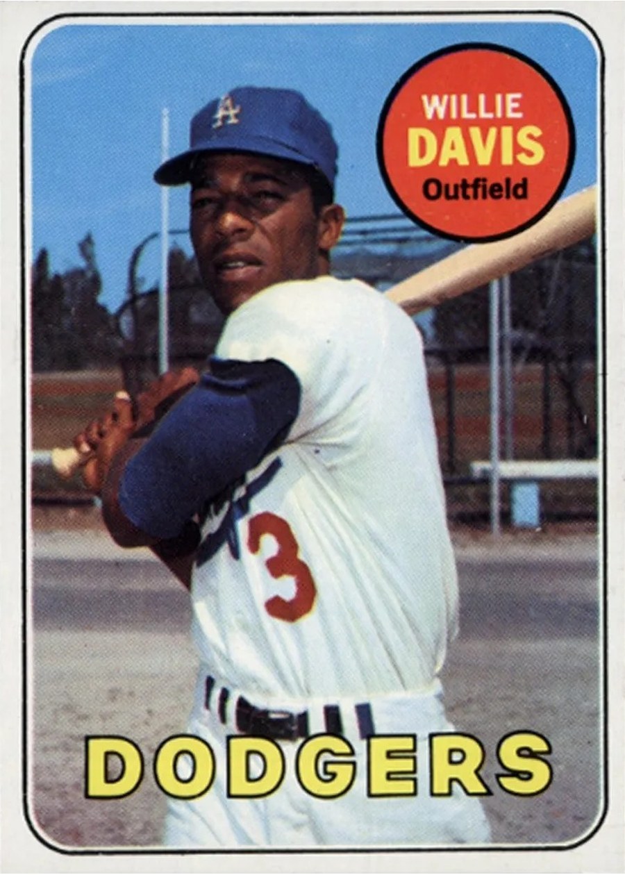 1969 Topps #65 Willie Davis, Los Angeles Dodgers