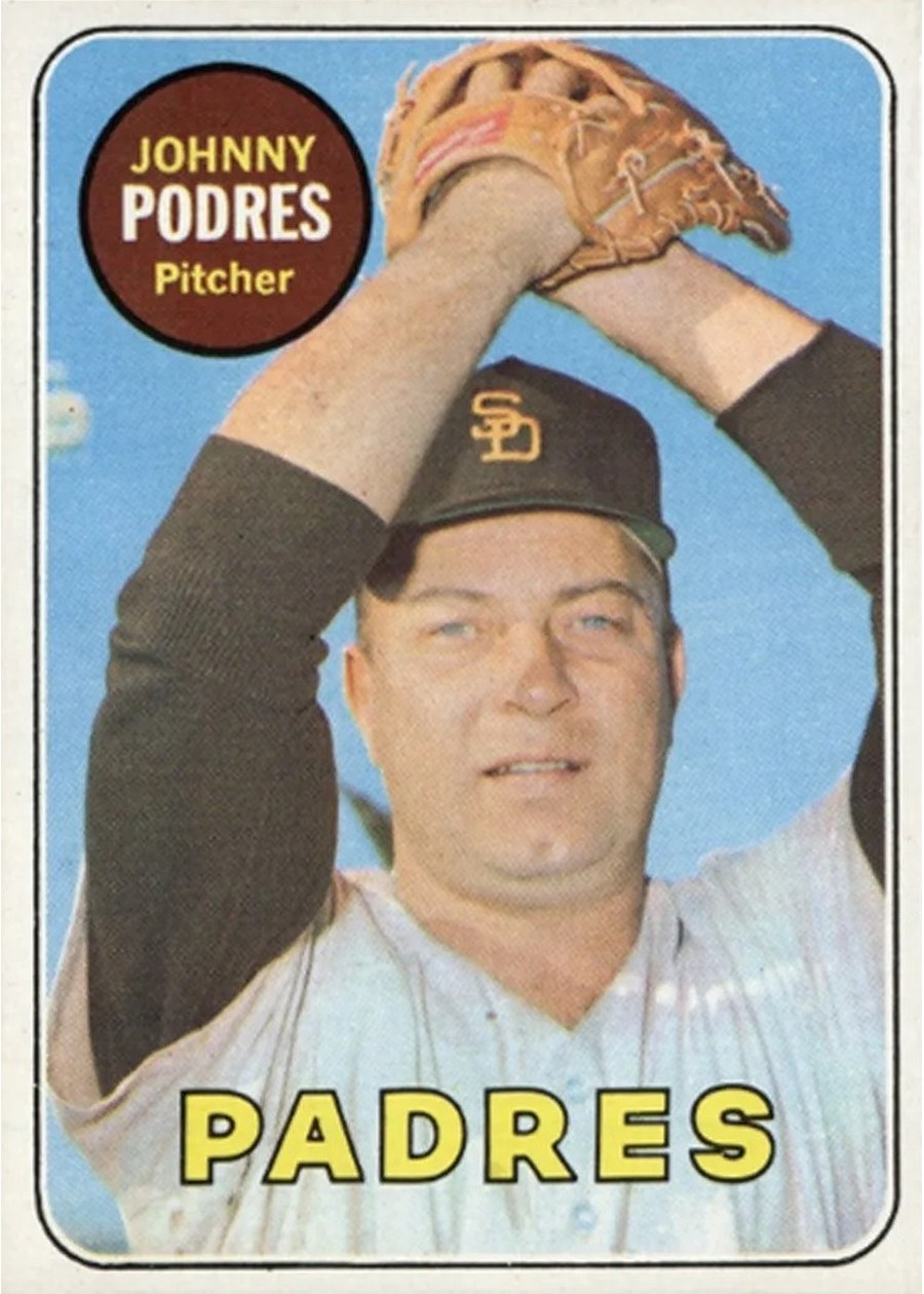 1969 Topps #659 Johnny Podres, San Diego Padres