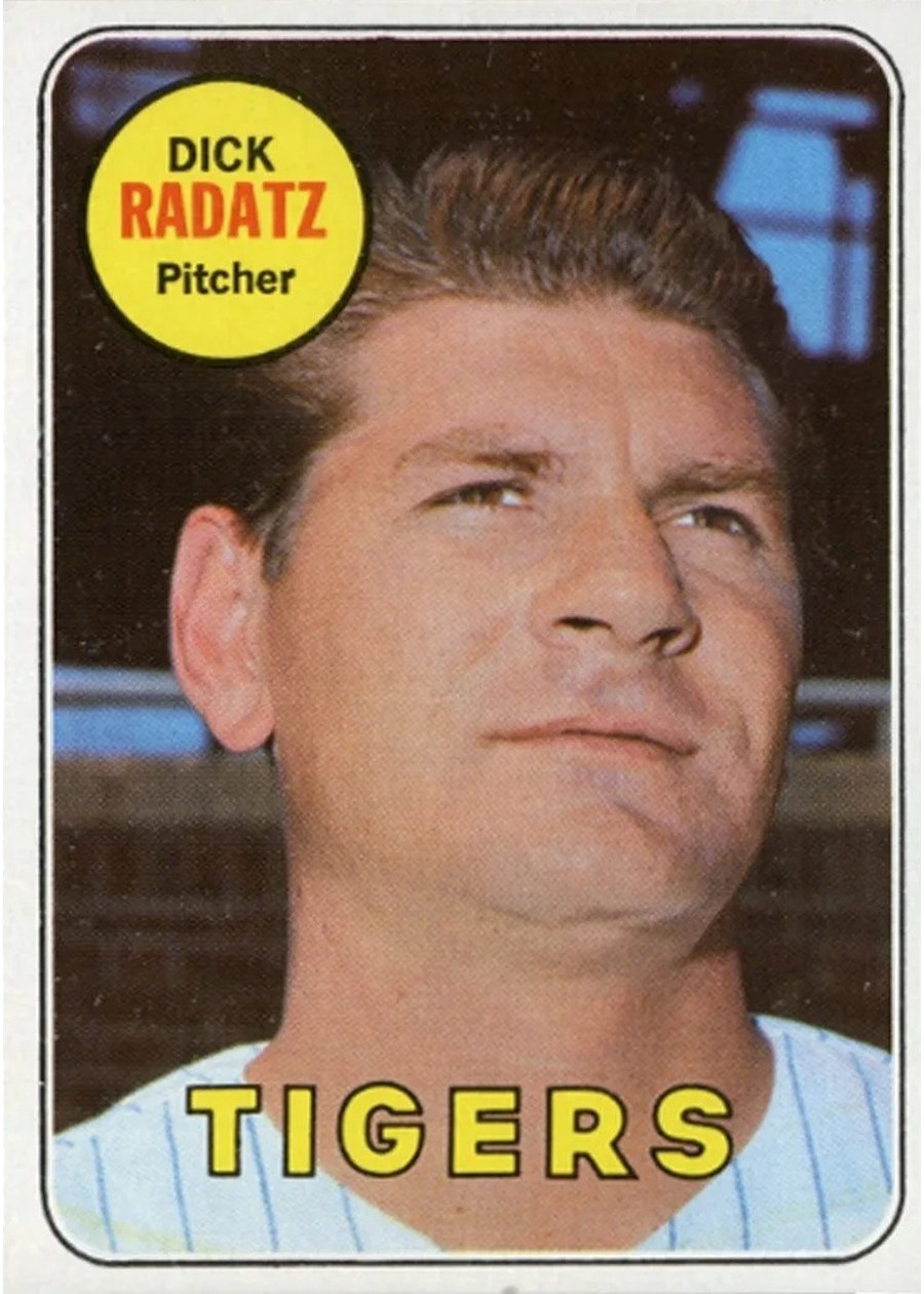 1969 Topps #663 Dick Radatz, Detroit Tigers