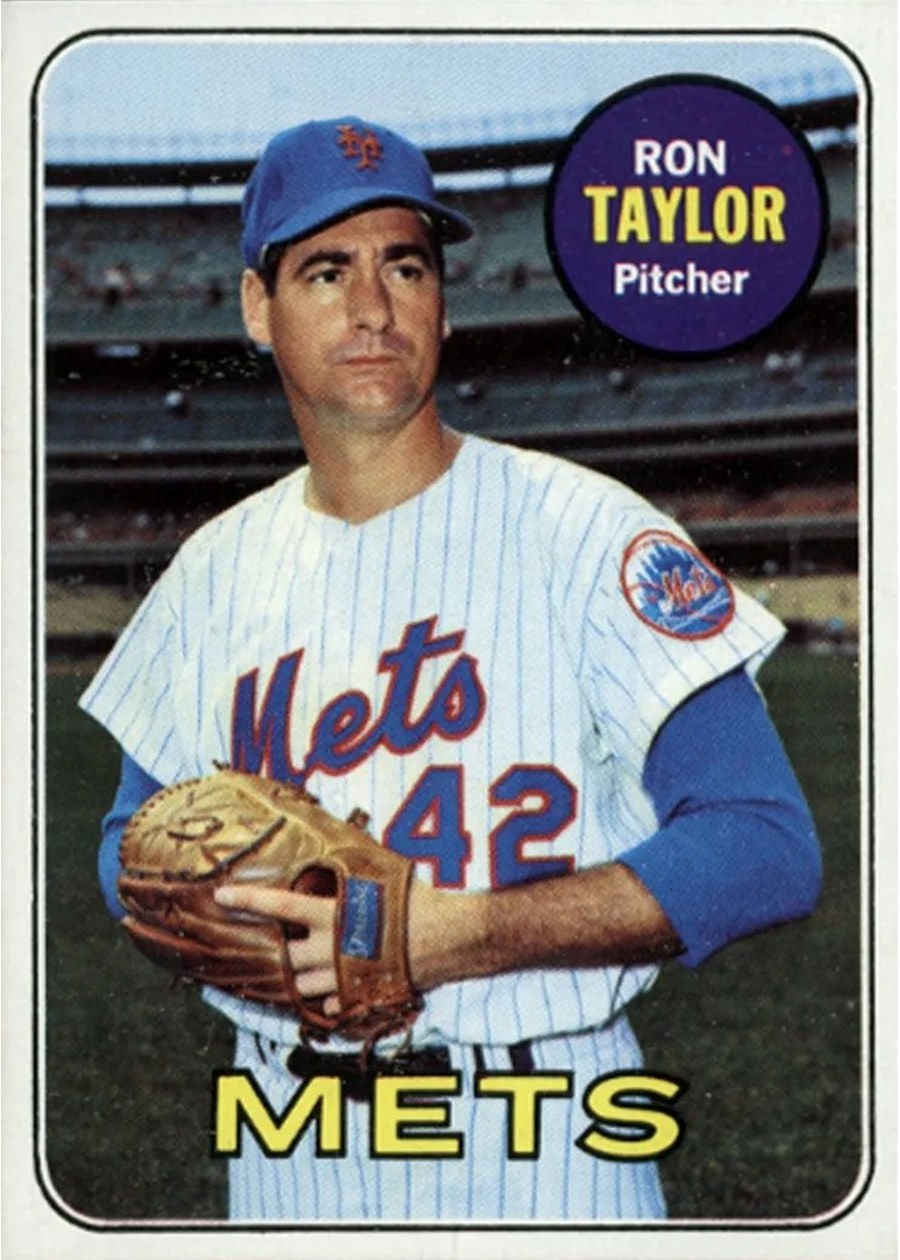 1969 Topps #72 Ron Taylor, New York Mets