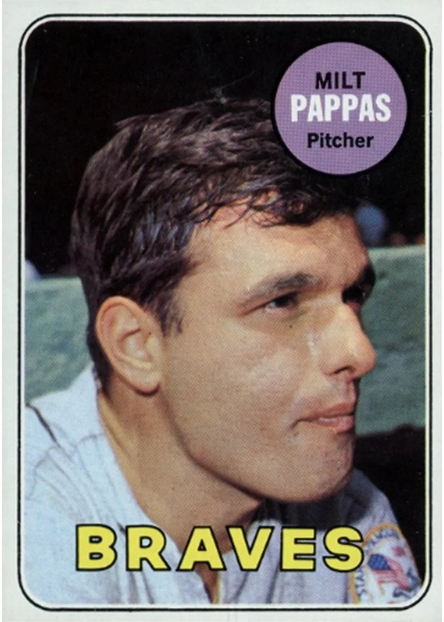 1969 Topps #79 Milt Pappas, Atlanta Braves