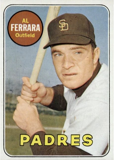 1969 Topps #452 Al Ferrara - 452a - First Name In Yellow