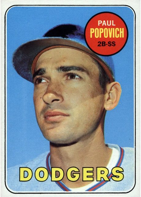 1969 Topps #47 Paul Popovich - 47a - Helmet Emblem Invisible