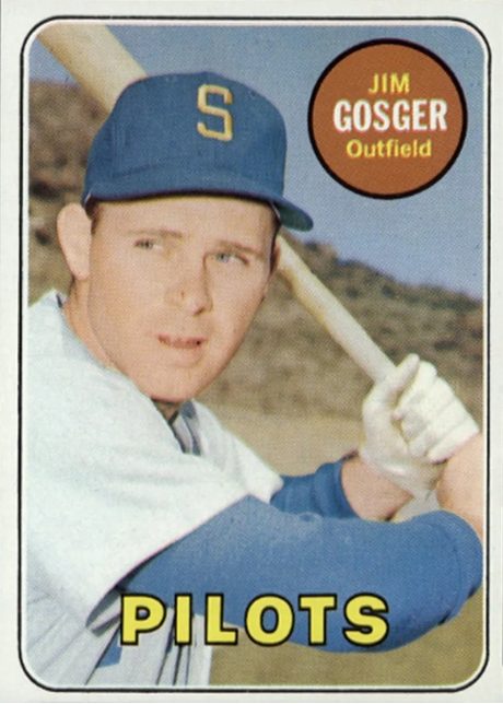 1969 Topps #482 Jim Gosger - 482a - First Name In Yellow