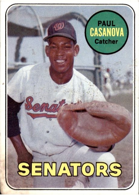 1969 Topps #486 Paul Casanova - 486a - Last Name In Yellow