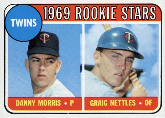 1969 Topps #99 Twins 1969 Rookie Stars - 99a - Black Loop Above "Twins"