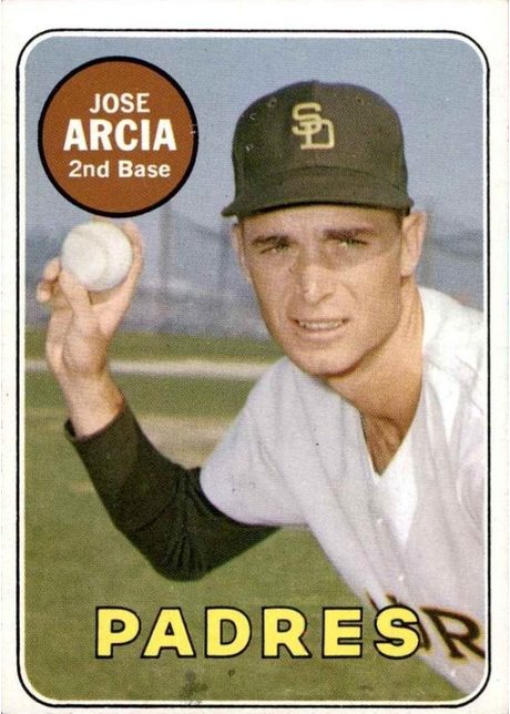 1969 Topps #473 Jose Arcia - 473b - First Name In White