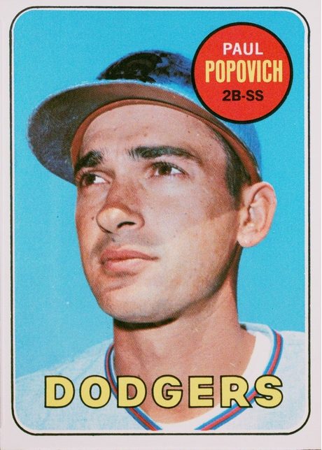 1969 Topps #47 Paul Popovich - 47b - Helmet Emblem Visible