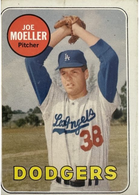 1969 Topps #444 Joe Moeller - 444b - Last Name In White