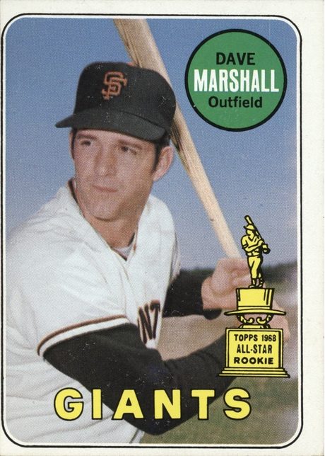 1969 Topps #464 Dave Marshall - 464b - Last Name In White