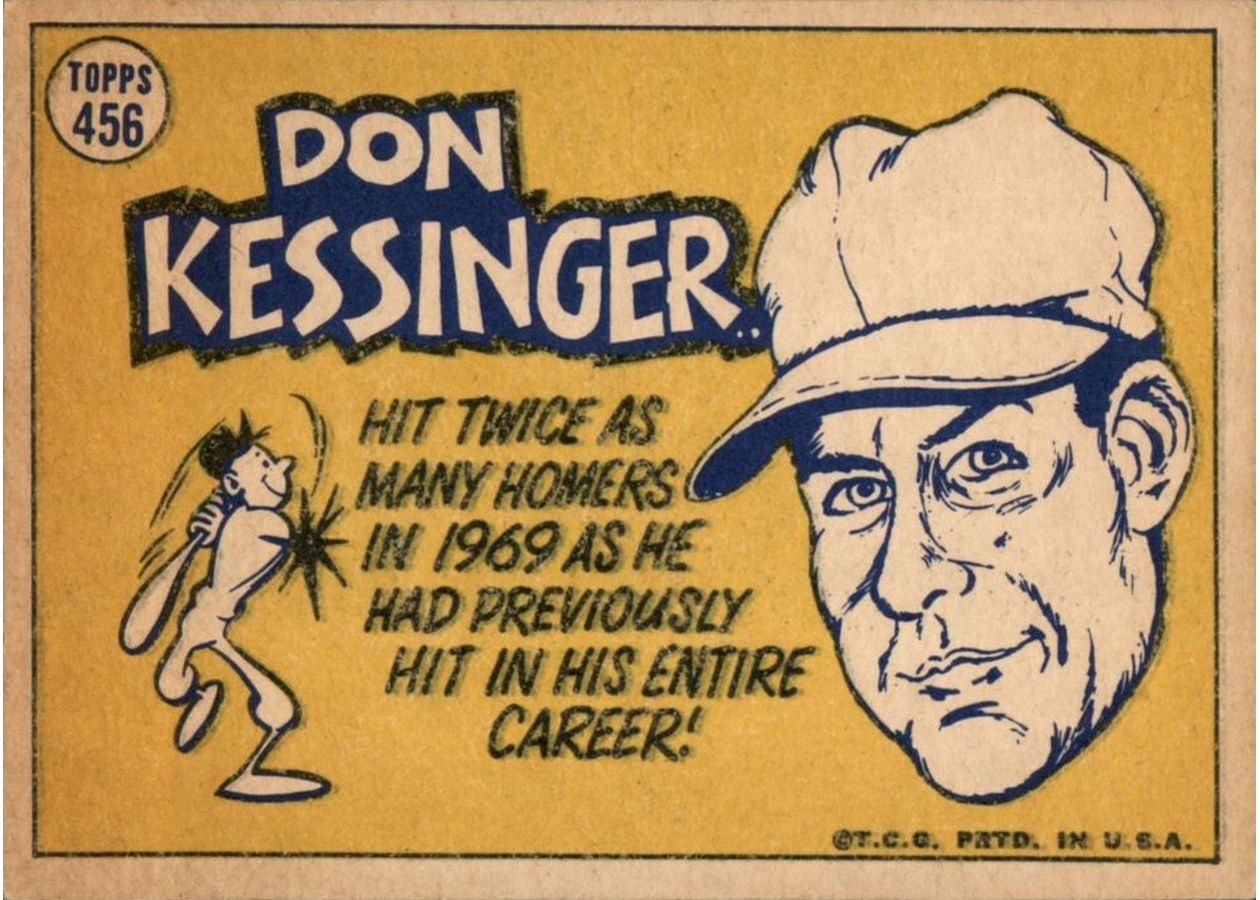 1970 Topps #456 Don Kessinger card back