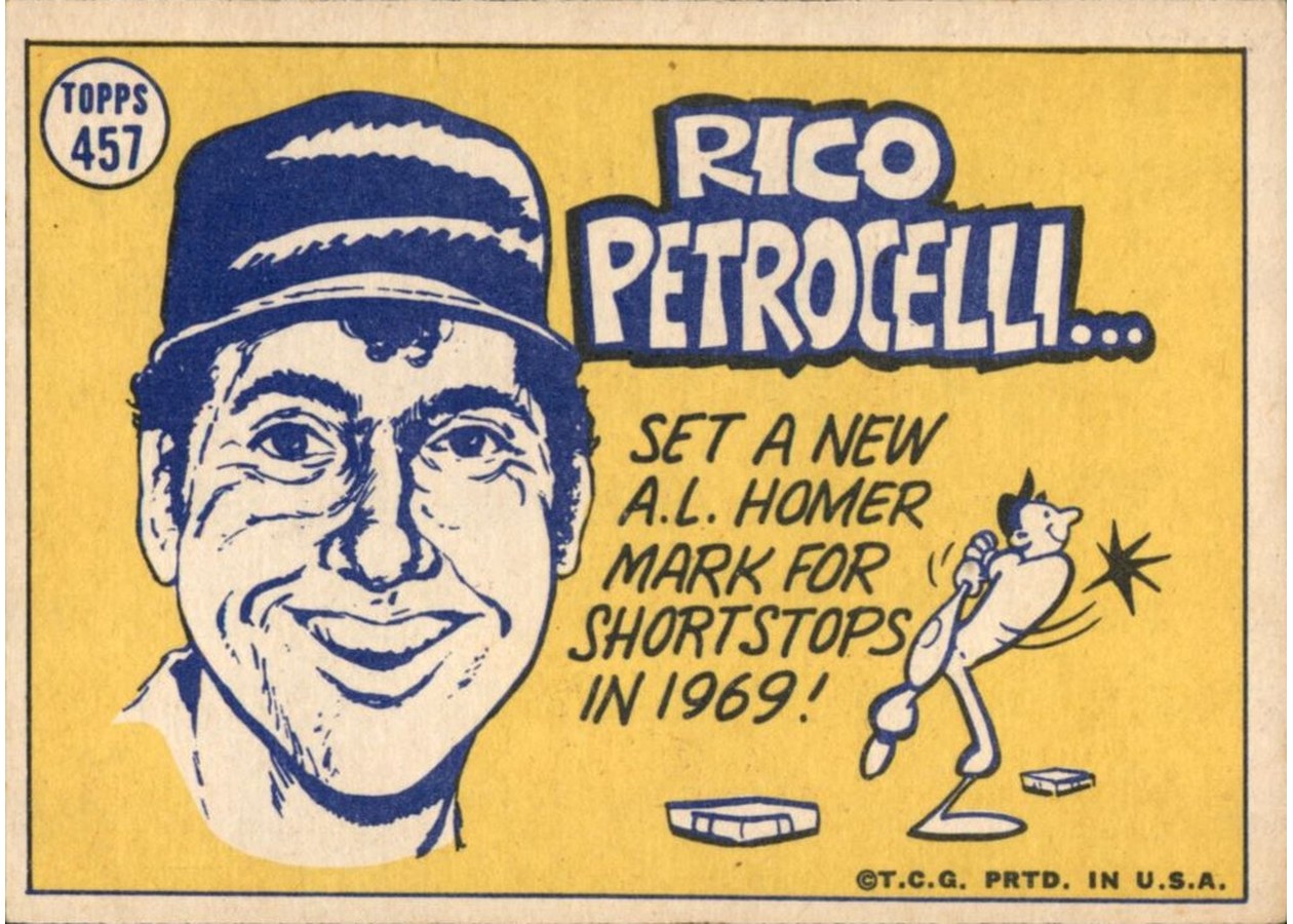 1970 Topps #457 Rico Petrocelli card back