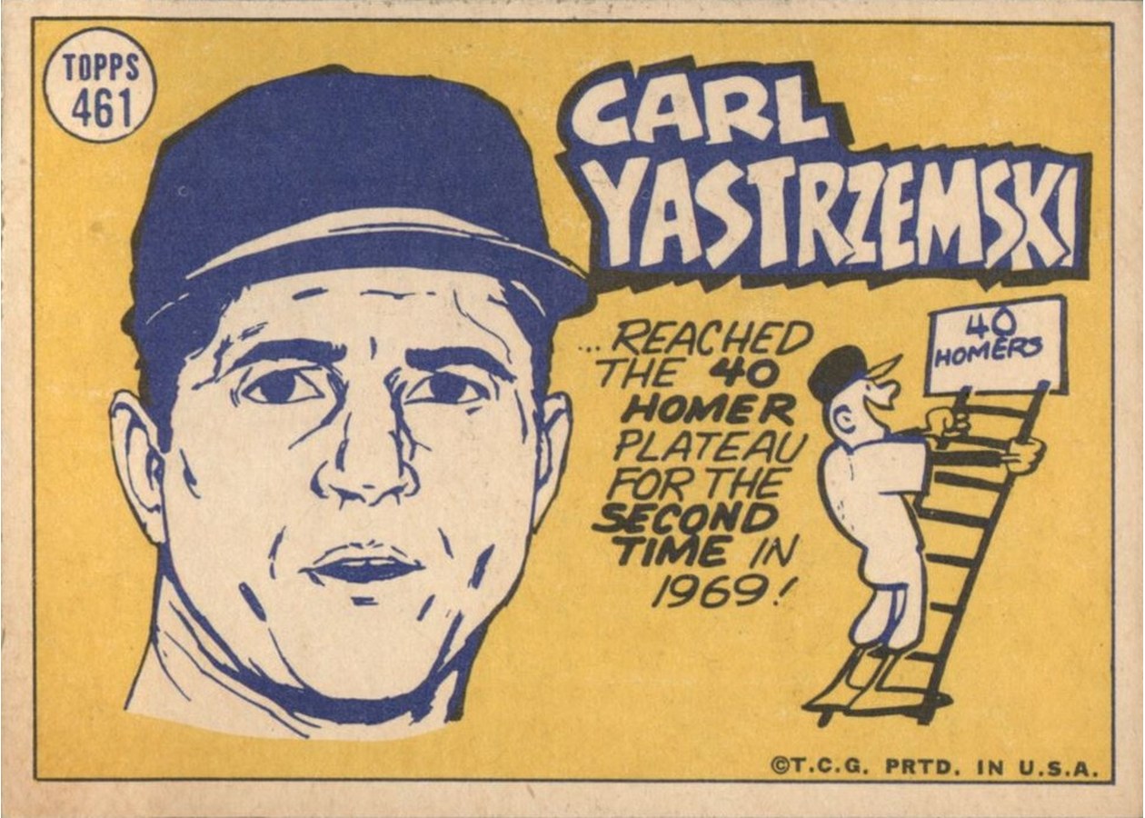 1970 Topps #461 Carl Yastrzemski card back
