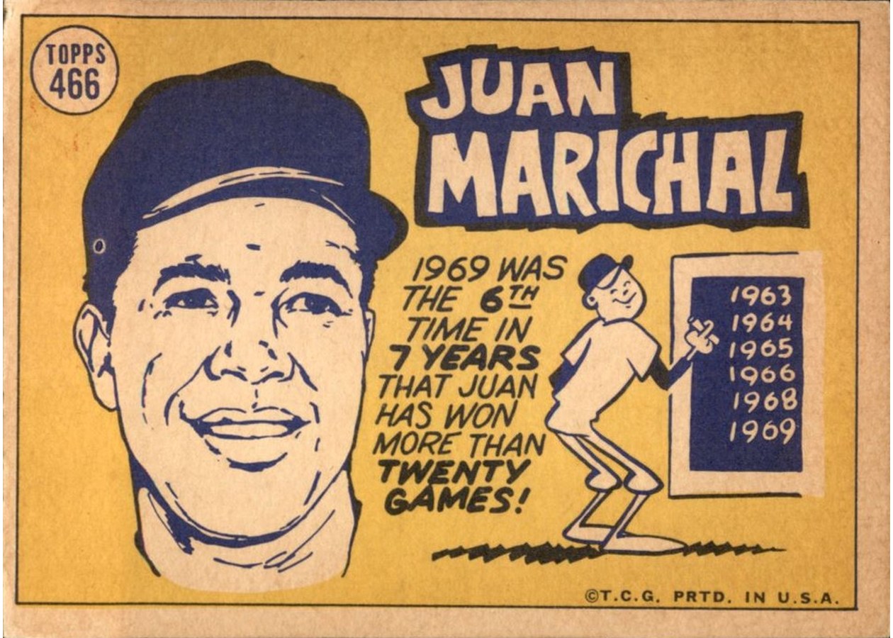 1970 Topps #466 Juan Marichal card back