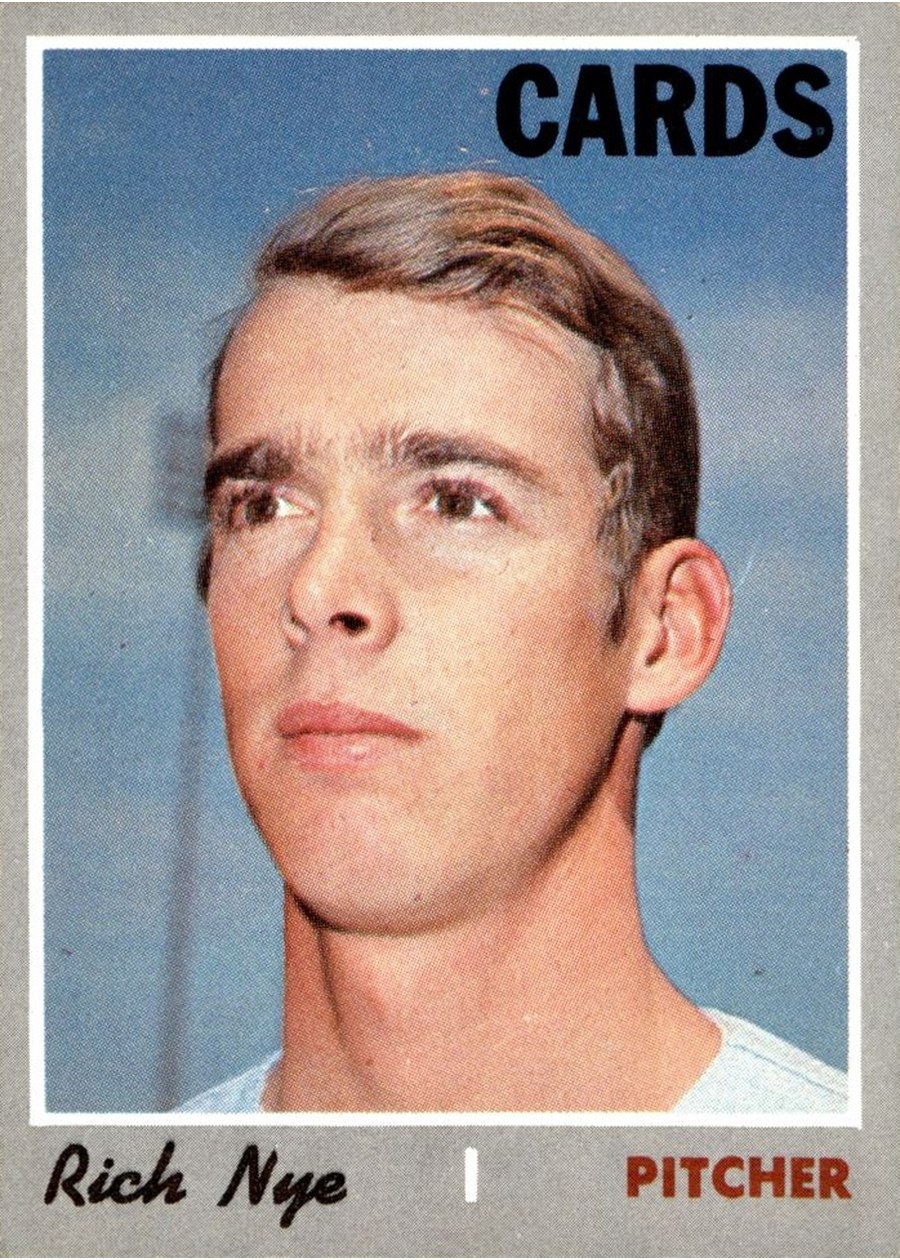1970 Topps #139 Rich Nye, St. Louis Cardinals