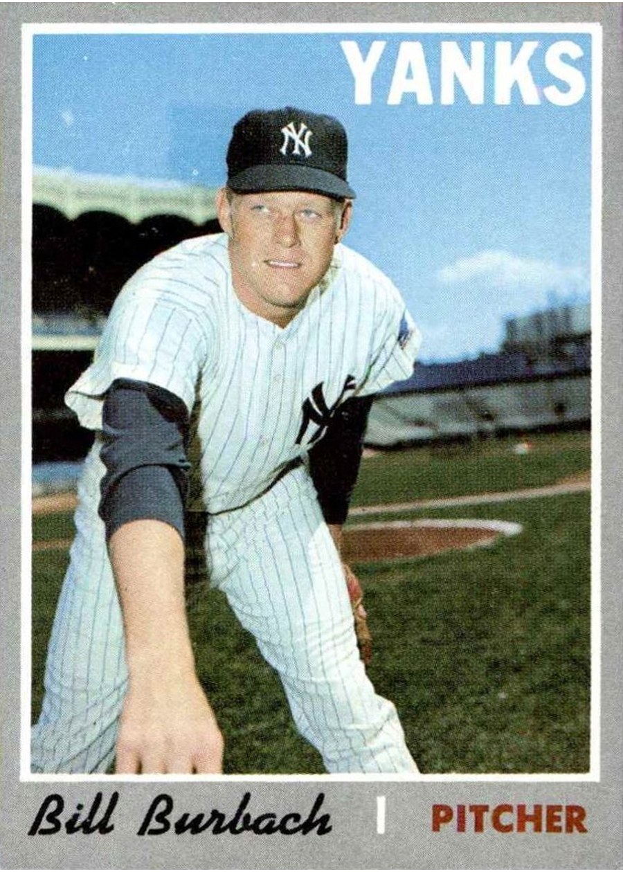 1970 Topps #167 Bill Burbach, New York Yankees
