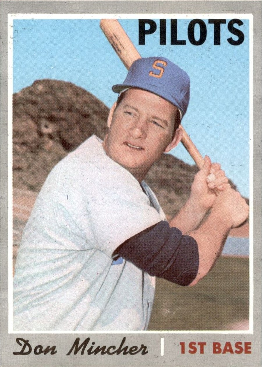 1970 Topps #185 Don Mincher, Seattle Pilots