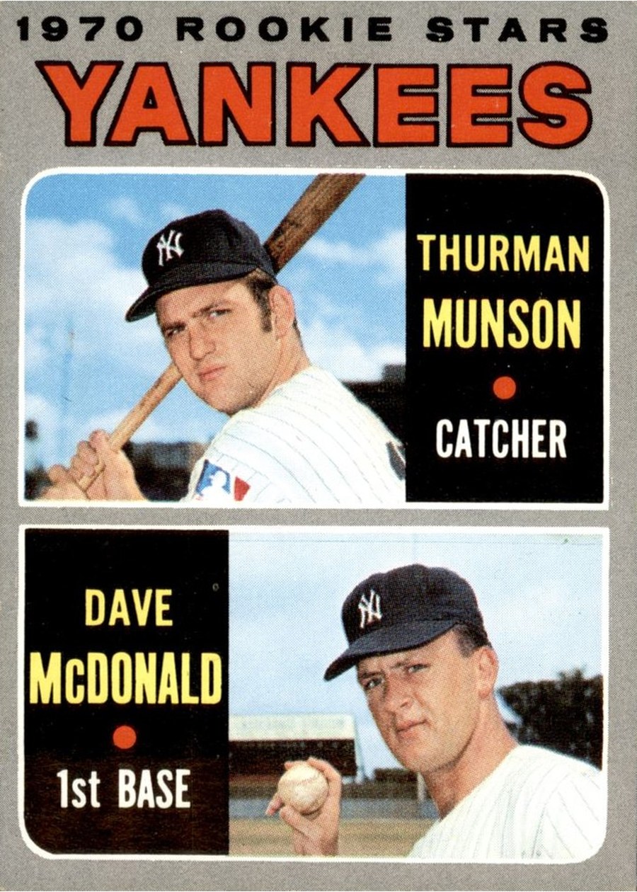 1970 Topps #189 Yankees 1970 Rookie Stars, New York Yankees