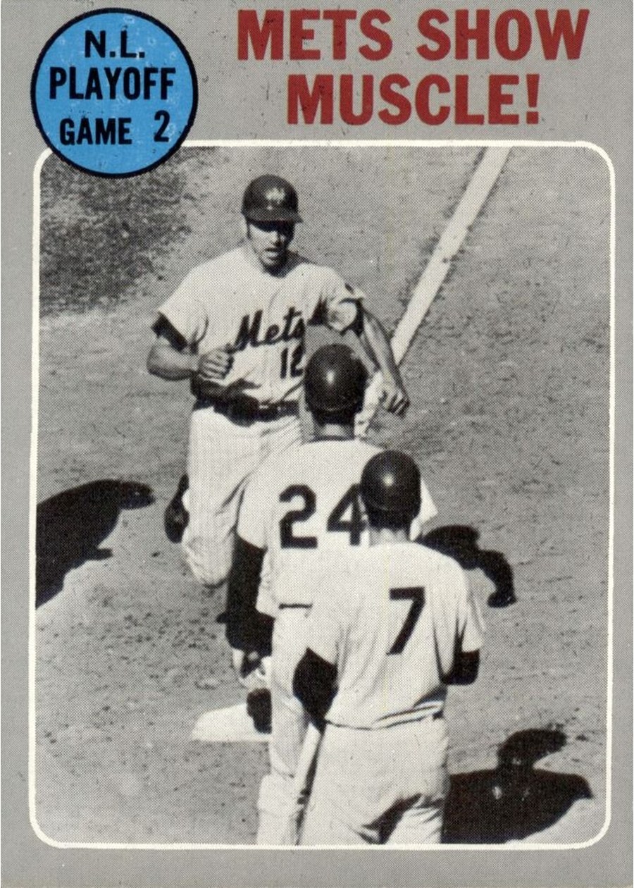 1970 Topps #196 N.L. Playoff Game 2 - Mets Show Muscle!, New York Mets