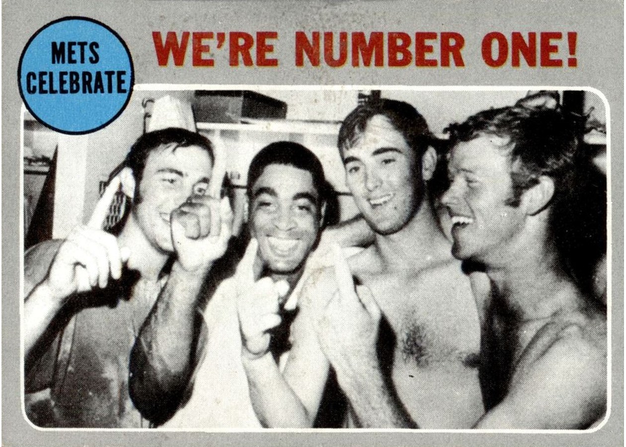 1970 Topps #198 Mets Celebrate: We're Number One!, New York Mets