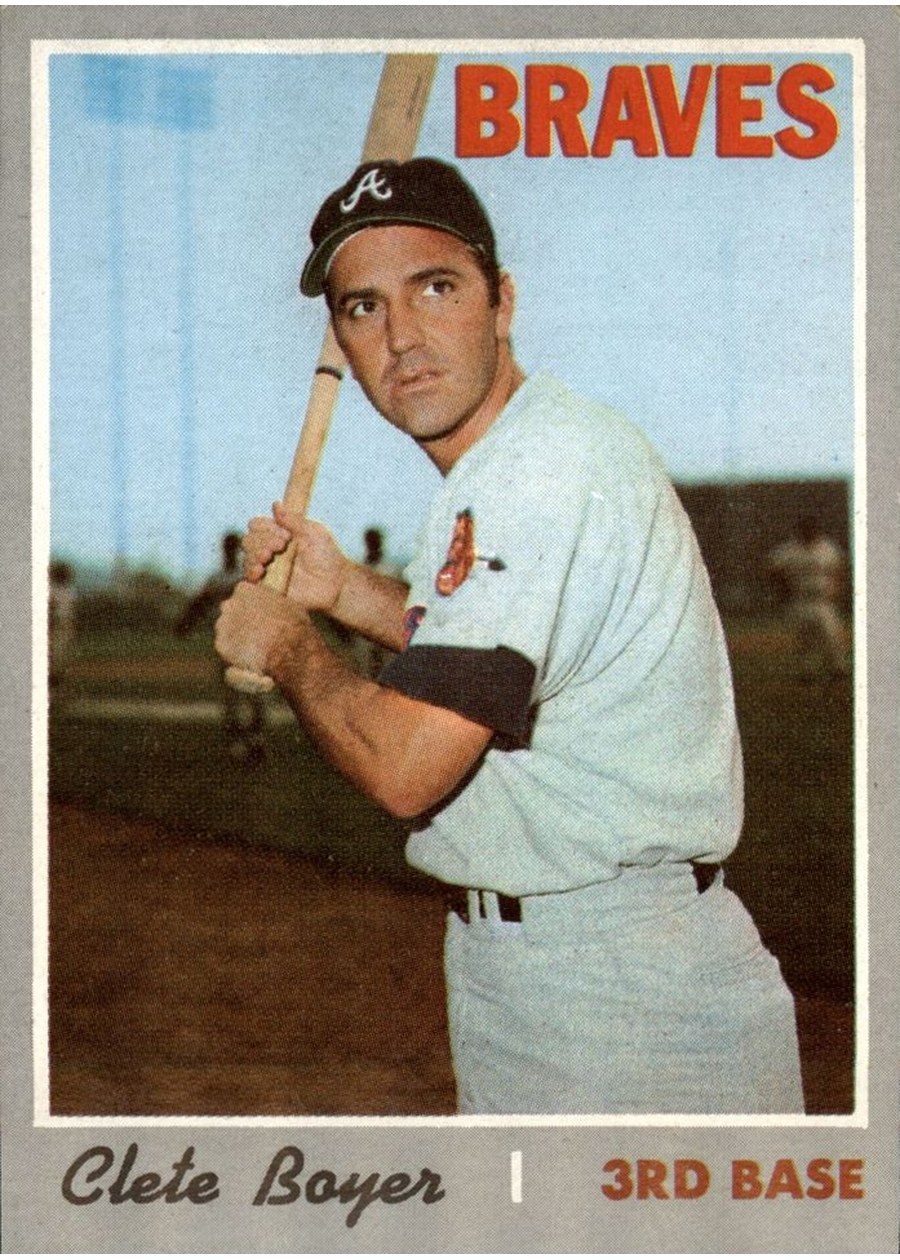 1970 Topps #206 Clete Boyer, Atlanta Braves