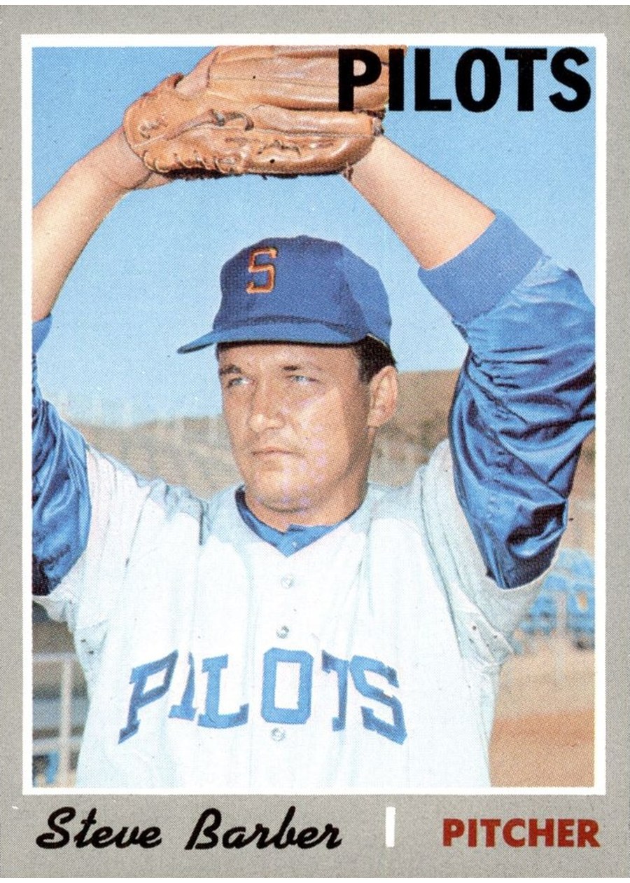 1970 Topps #224 Steve Barber, Seattle Pilots