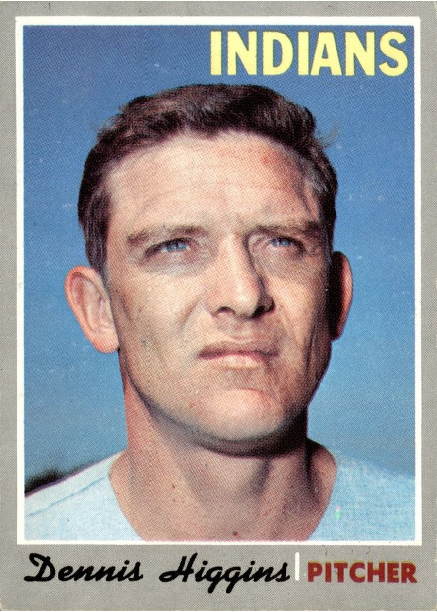 1970 Topps #257 Dennis Higgins, Cleveland Indians